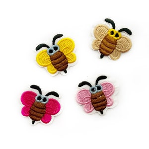 Leuke patches vlinder - kleine patches roze vlinders opstrijkbare appliqué zelfklevende mini geborduurde DIY Timy