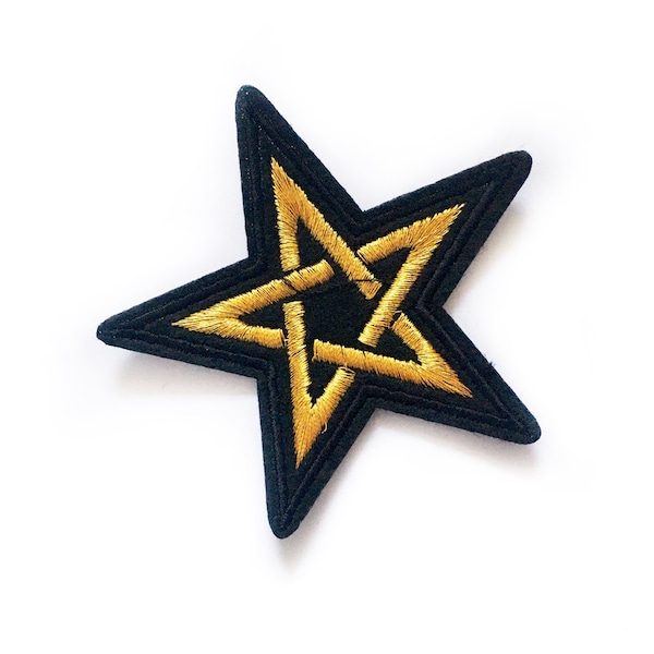 Pentagram Patch - 5 Point Star Pagan Patch Wicca Occult Patches Wiccan Star Patch Embroidered Patch Iron On Patches