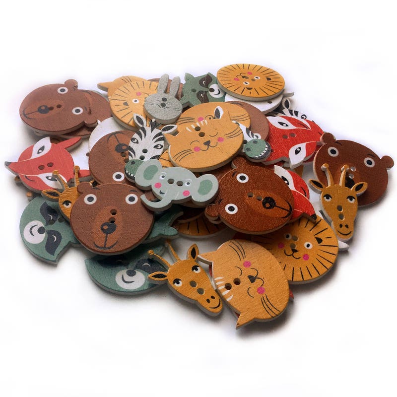 Animal Buttons - Etsy UK