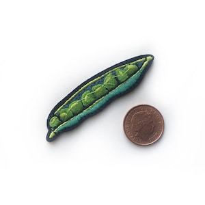 Small Vegetable Patches - Food Iron On Badge Cute Embroidery Veggie Patch - Tiny Embroidered Patch - 6.6cm x 1.7cm