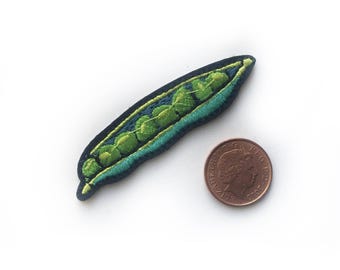 Small Vegetable Patches - Food Iron On Badge Cute Embroidery Veggie Patch - Tiny Embroidered Patch - 6.6cm x 1.7cm