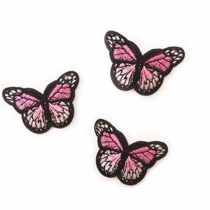 Light Pink Butterfly Patch - Iron on Badge Butterflies Pink - Applique for Denimand Cotton Clothes