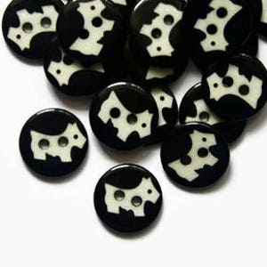12 Buttons Dog - Scottie Dog Button 11mm - Puppies Buttons - Cute Animal Buttons - 11mm Round Buttons - Doggy Buttons - Silohuette Buttons
