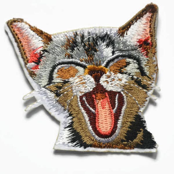 Embroidered Patch - Cute Patches - Animal Patch - Iron On Patch - Cat Applique - Patch Animal - Cat Lover Gift