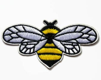 Bumble Bee Patches Bee Patch Badge Bumble Bee Applique Patches for Jackets Wings Iron on Embroidered Insect Animal Badgs