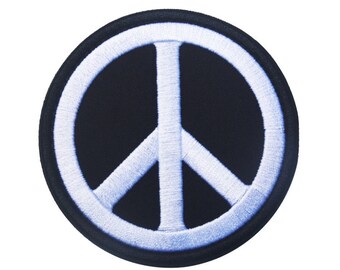 4cm Round Peace Patch Mini Patches CND Patch Micro Patches Hippie Patch Nuclear Disarmament Love Patches Political Iron on Patch Embroidered