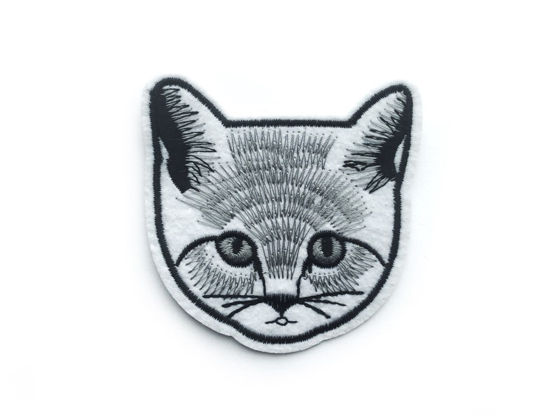 Animal Patch Cat Patches Cat Applique Embroidered Patch Etsy