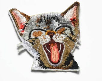 Embroidered Patch - Cute Patches - Animal Patch - Iron On Patch - Cat Applique - Patch Animal - Cat Lover Gift