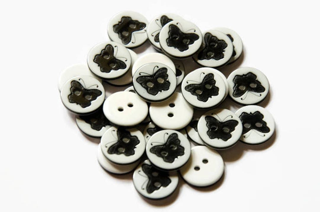 Sewing Buttons, 25mm Buttons, 1 Inch Round Buttons, Flat Back Buttons, Bulk  Buttons, Resin Buttons, Plastic Buttons, WHITE, CLEAR, or BLACK 