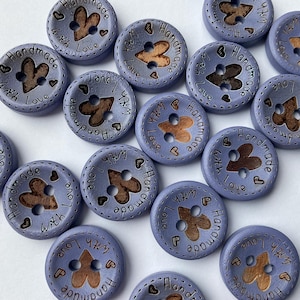 Rustic finish wooden buttons to show care in handmade knitting.