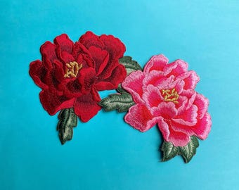 14 Rozen-strijkpatches – Geborduurd, Rood, Voor Kleding, Jeans, Hoeden, Strijk Of Naai