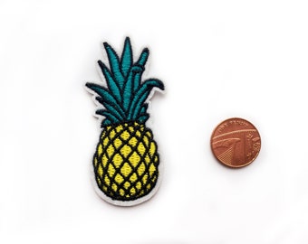 Pineapple Patches - Tropical Fruit Badges - Iron on Pineapples - 6cm x 4cm