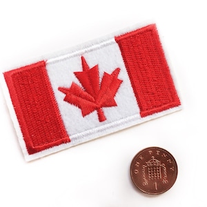 Kanada-Flaggenaufnäher - Kanadisches Aufnäher gestickt - Ahornblatt-Flaggenaufnäher - 1,5 "x 2,5"