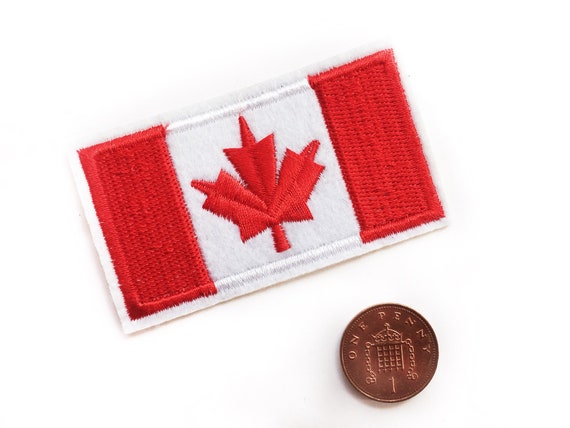 Canada Flag Patch Embroidered Iron On Applique Canadian 