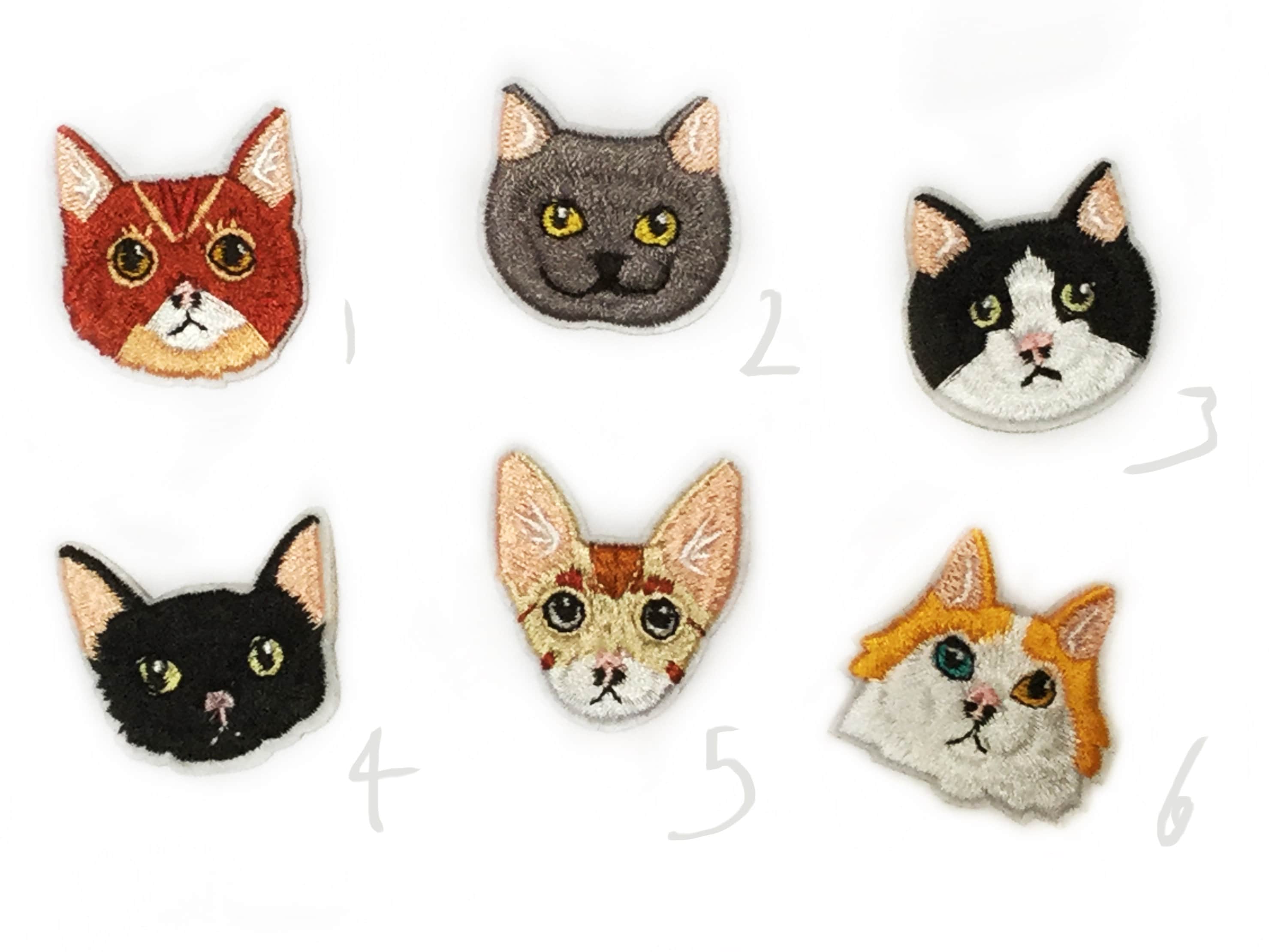Cat Patches Cat Gifts for Cat Lover Small Embroidered Patch Etsy