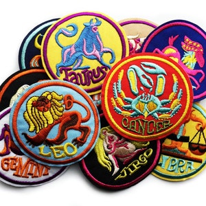 Odznaki zodiaku Rak Rad Dad Gifts - Znak zodiaku Bliźnięta Naszywki z horoskopu astrologicznego Ryby Wodnik Byk Koziorożec Waga