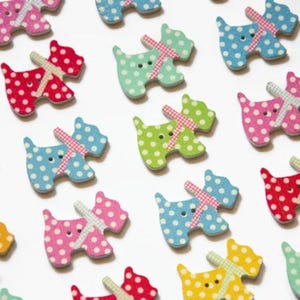 10 Hunde Scrapbooking Versorgung - Knopfhunde - Bastelknöpfe - Kartenherstellung Scrapbook - Hund Knöpfe Terrier Niedliche Knöpfe UK Haustierkarte