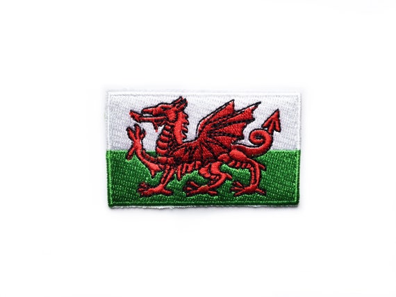 WALES FLAG embroidered iron-on PATCH WELSH EMBLEM new CYMRU UK UNITED KINGDOM 