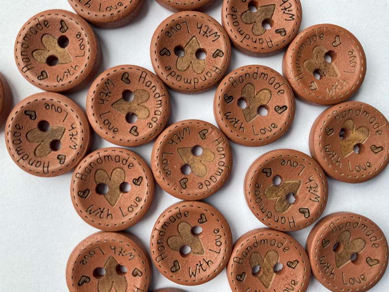 Chocolate brown and natural wood buttons for earthy knitwear designs.