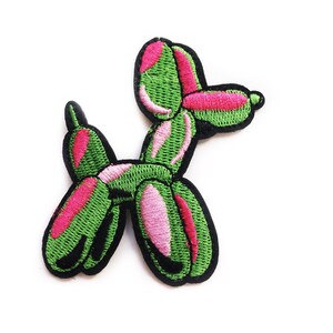 Green balloon dog patch