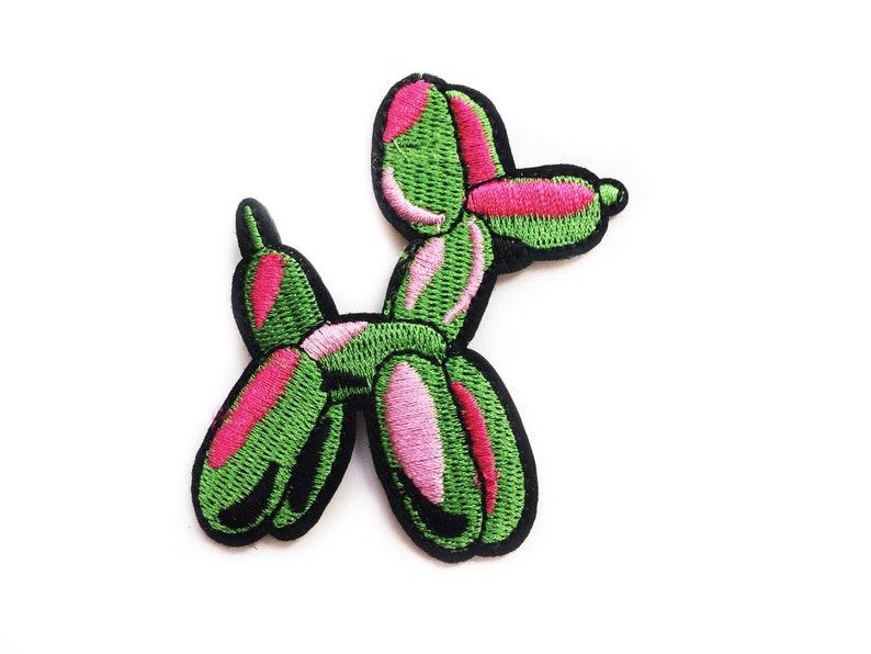 Green balloon dog patch