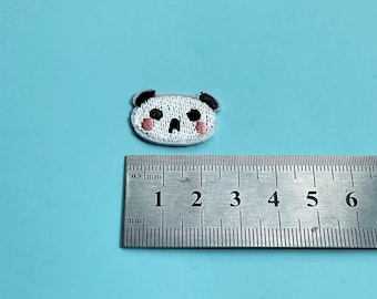 Small Panda Patch Iron on, Embroidery Badge for Clothes, Cute Panda Patches