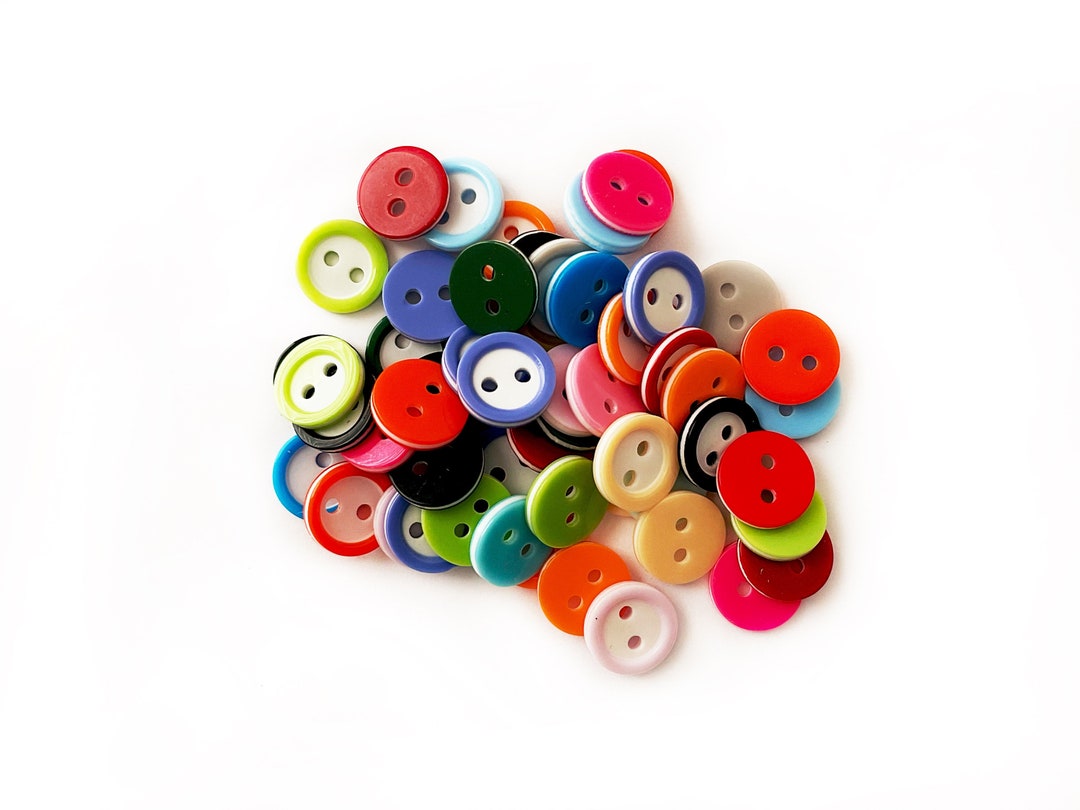 Small Round Buttons 12+ Colourful Round Buttons Mix, Small Resin Sewing Notions, Cute Baby ...