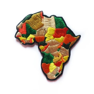 Africa Patch DIY Iron on Patches Badge African Patches Embroidered Patch  African Clothing 6.5cm X 7.2cm 