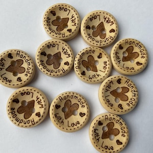 Buttons for gift tags and packaging to add a personalised finishing touch.