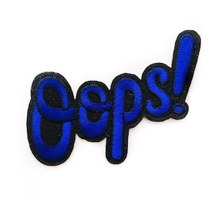 Frases de Patch - Oops! Patch de Ferro Branco ou Azul - Oops! Patch - Patch Engraçado Bordado
