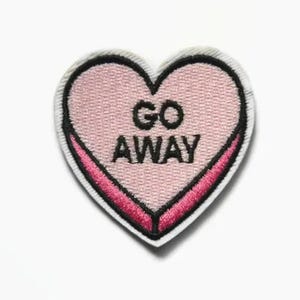 Funny Patches for Hats - Loveheart Patch Word Patch - Love Heart Patch - Iron On Patches Pink Heart Patch Applique Heart Embroidered Patch