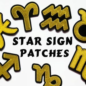 Libra Star Sign Symbol Patch Iron On Astrological Patch Gift Patch Letter