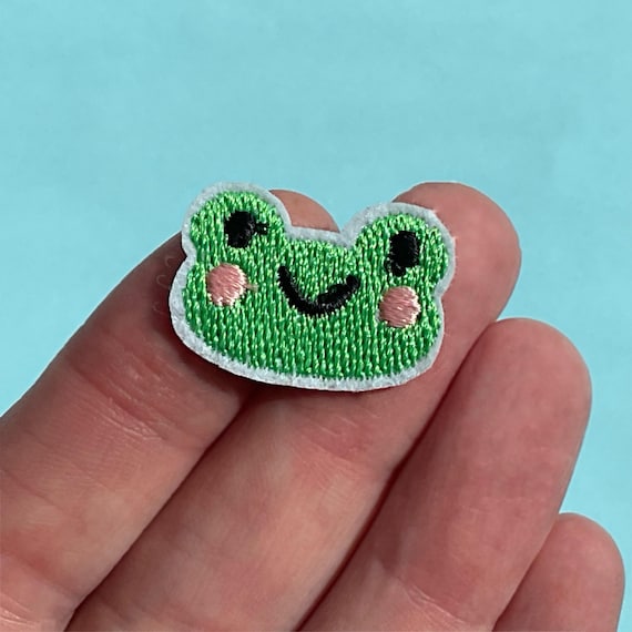 Mini Frog Patch Iron on, Embroidery Badge