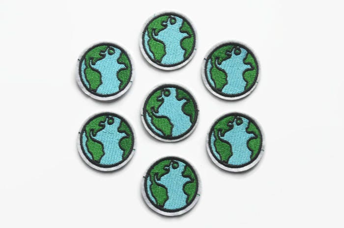 Earth Patch Iron On Patch Badge World Patches Globe Patch for | Etsy