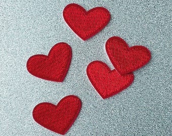 Clothing Patches For Holes Heart Shaped Iron On Patches, Cute Colorful Embroidered Sew On Love Applique Patches For Clothing Repair And Decoration, 40PCS Minnie Mouse Iron On Patches