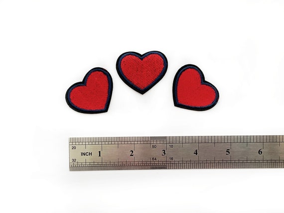 Mini Hearts Applique Patch - Red Heart, Love Badge 1