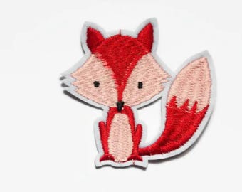 Fox Iron On Patch - Foxes Badge Applique Motif - DIY Embroidery Animal Decorative Patch