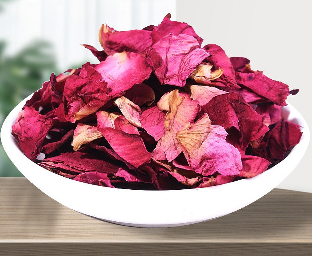 Natural Dried Rose, 150g Petals Real Flower Dry Red Rose Petal for Foot  Bath