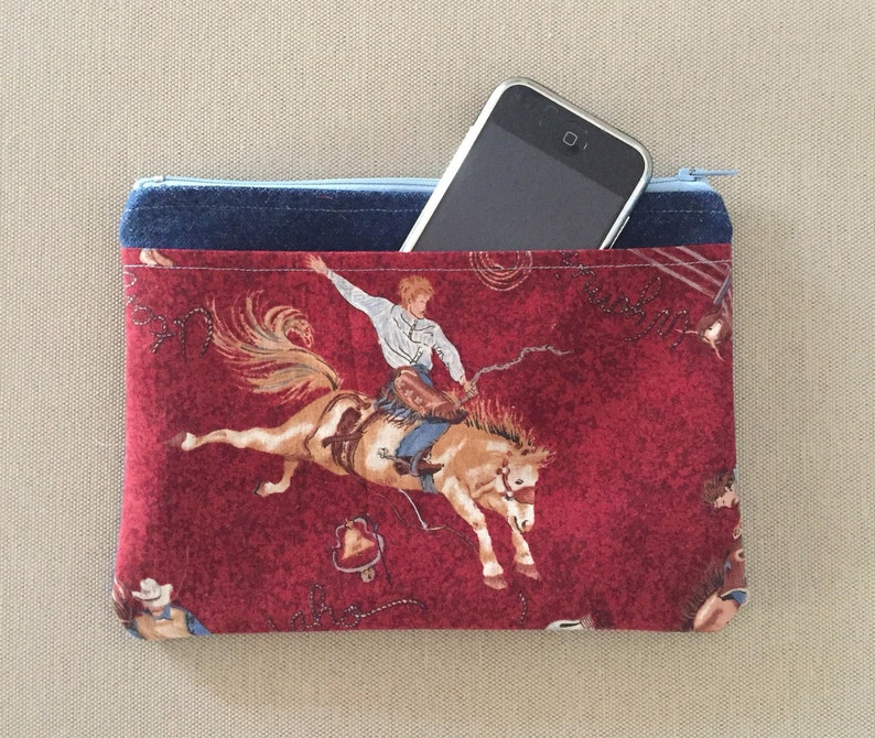 Rodeo Accessory Zippered BagPouch with Pocket