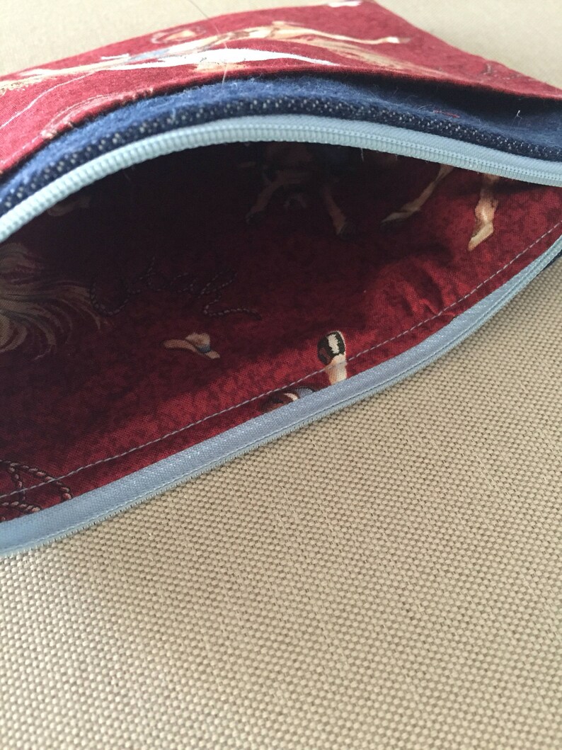 Rodeo Accessory Zippered BagPouch with Pocket