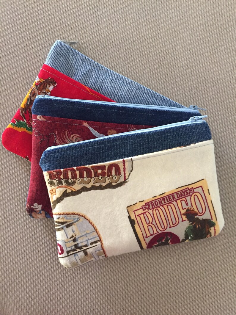 Rodeo Accessory Zippered BagPouch with Pocket
