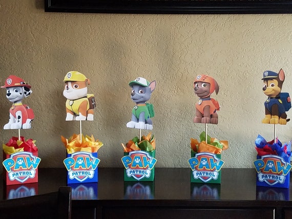 Paw Patrol INSPIRED centerpieces | Etsy
