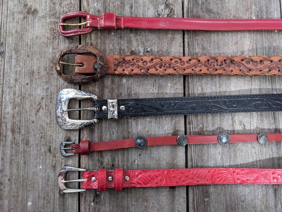 You Choose - Vintage Leather Belt - Western, Tool… - image 1