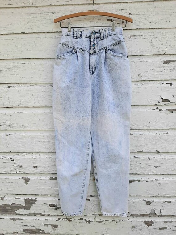 Sz 7/8 1990's Squeeze Jeans - Acid Wash - image 7