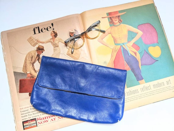 Juliette Blue Clutch Purse Vintage 1960's / 1970's 