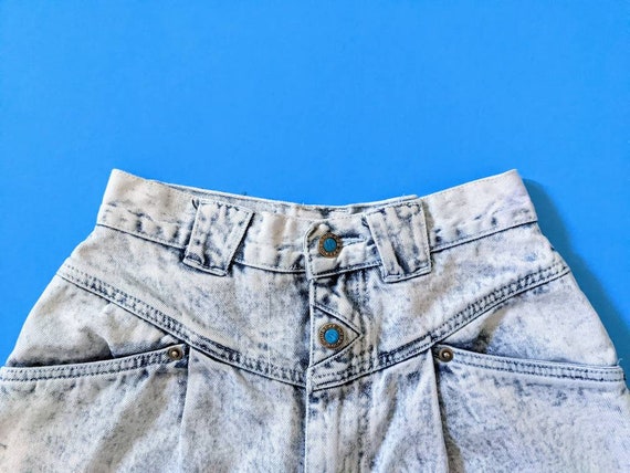 Sz 7/8 1990's Squeeze Jeans - Acid Wash - image 3