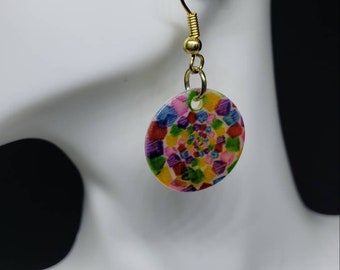 Multi-Colored Dot earrings