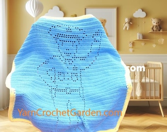 Crochet Police Officer Blanket Pattern: Baby Afghan (PDF Pattern)