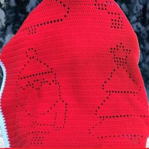 Crochet Christmas Blanket Pattern: Santa & Tree (PDF Download)