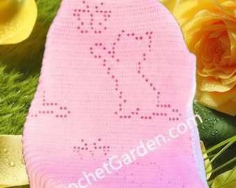 Crochet Cat & Butterfly Blanket Pattern: Filet Baby Afghan (Digital Download)